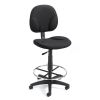 Boss Stand Up Fabric Drafting Stool with Foot Rest, Black 1