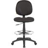 Boss Stand Up Fabric Drafting Stool with Foot Rest, Black 2