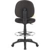 Boss Stand Up Fabric Drafting Stool with Foot Rest, Black 3