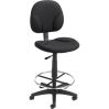 Boss Stand Up Fabric Drafting Stool with Foot Rest, Black 6