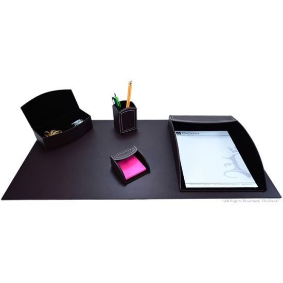 Dacasso 5-piece Home/Office Leather Desk Accessory Set 1