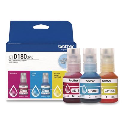 BTD180 INKvestment High-Yield Ink, 5,000 Page-Yield, Cyan/Magenta/Yellow, 3/Pack1