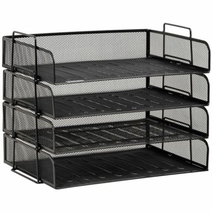 Mind Reader Tiered Stackable Paper Trays 1