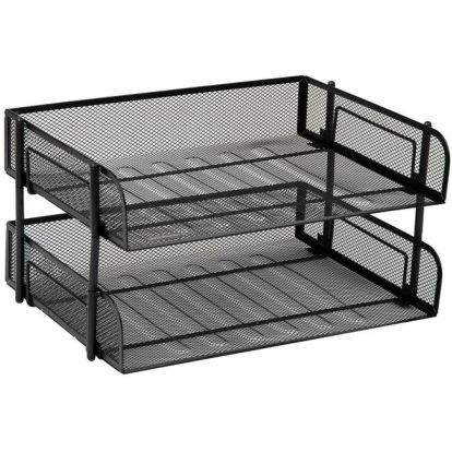 Mind Reader Tiered Stackable Paper Trays 1