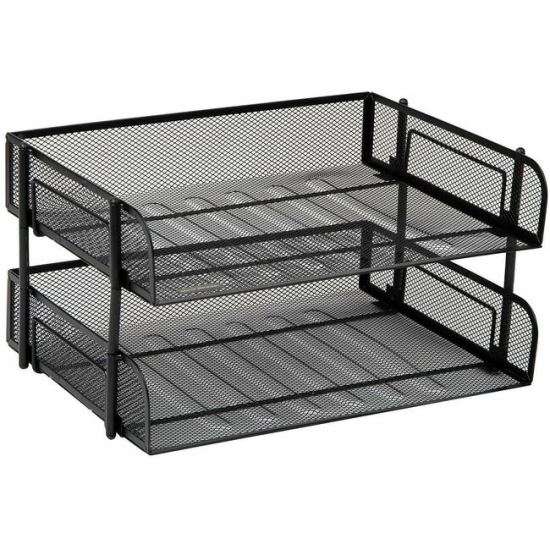 Mind Reader Tiered Stackable Paper Trays 1