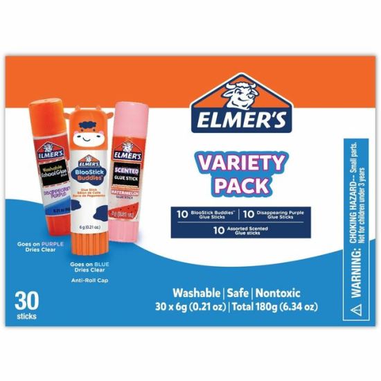 Elmer's BlooStick Buddies, Disappearing Purple and Scented Glue Stick Combo Pack 1