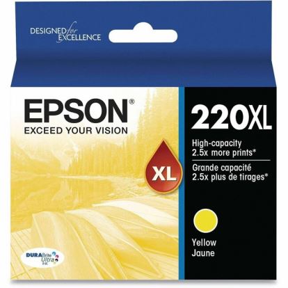 Epson DURABrite Ultra 220XL Original High Yield Inkjet Ink Cartridge - Yellow - 1 Pack 1