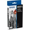 Epson T822 Original High Yield Inkjet Ink Cartridge - Black - 1 Each 2