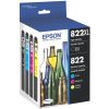 Epson DURABrite Ultra 822XL/822 Original High/Standard Yield Inkjet Ink Cartridge - Black, Cyan, Magenta, Yellow - 4 / Pack 1