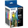 Epson DURABrite Ultra 822XL/822 Original High/Standard Yield Inkjet Ink Cartridge - Black, Cyan, Magenta, Yellow - 4 / Pack 2
