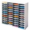 Fellowes Literature Organizer - 48 Compartment Sorter, Dove Gray 1