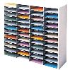 Fellowes Literature Organizer - 48 Compartment Sorter, Dove Gray 2