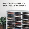 Fellowes Literature Organizer - 48 Compartment Sorter, Dove Gray 4