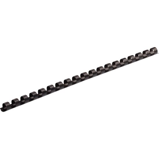 Fellowes Plastic Combs - Round Back, 1/4" , 20 sheets, Black, 25 pack 1