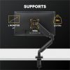 Fellowes Platinum Mounting Arm for Monitor - Black 4