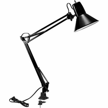 Bostitch Swing Arm Desk Lamp with Clamp, Black 1