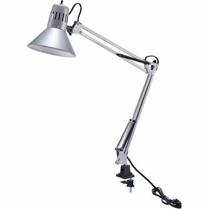 Bostitch Swing Arm Desk Lamp with Clamp, Silver 1