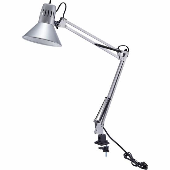 Bostitch Swing Arm Desk Lamp with Clamp, Silver 1