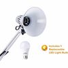 Bostitch Swing Arm Desk Lamp with Clamp, Silver 3