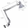 Bostitch Swing Arm Desk Lamp with Clamp, Silver 6