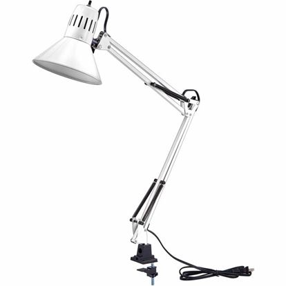 Bostitch Swing Arm Desk Lamp with Clamp, White 1