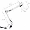 Bostitch Swing Arm Desk Lamp with Clamp, White 5