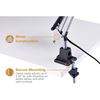 Bostitch Swing Arm Desk Lamp with Clamp, White 7