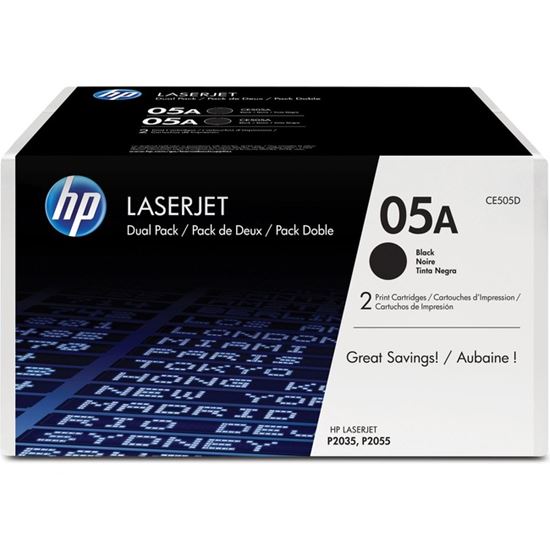 HP 05A Original Laser Toner Cartridge - Black - 2 / Carton 1