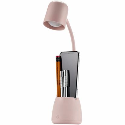 Bostitch Desk Lamp with Storage Cup, Pink 1