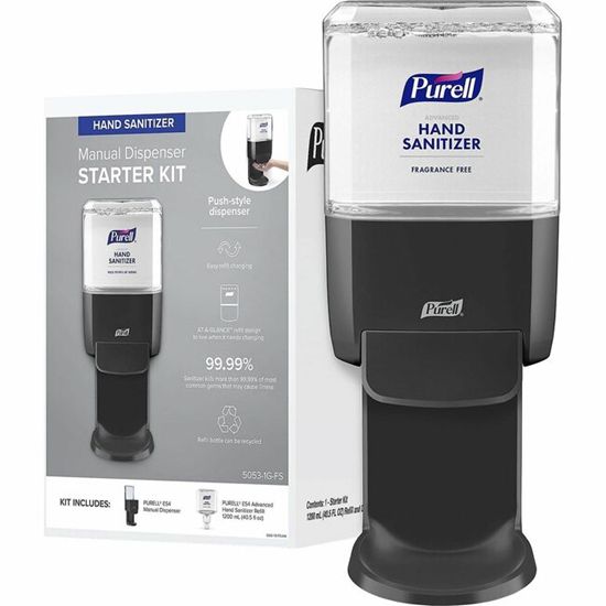Gojo® ES4 Push Hand Sanitizer Dispenser Starter Kit 1