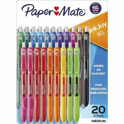 Paper Mate InkJoy® Gel Pens, Medium Point, 0.7 mm, Assorted Colors, Pack Of 20 1