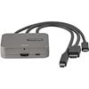StarTech.com 3-in-1 Multiport to HDMI Adapter, 4K 60Hz USB-C, HDMI or Mini DP to HDMI Video Converter, Conference Room Digital AV Adapter 3