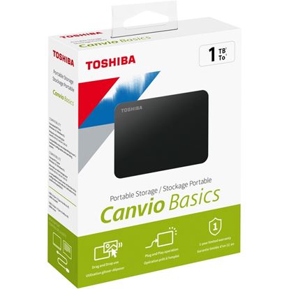 Toshiba Canvio Basics 1 TB Hard Drive - External - Black 1