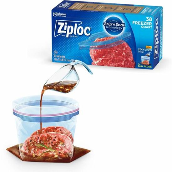 ZiplocÂ® Grip n' Seal Freezer Bags 1