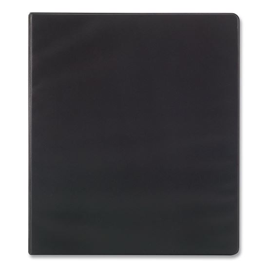 Round Ring Non-View Binder, 3 Rings, 2" Capacity, 11 x 8.5, Black, 12/Carton 1
