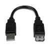 StarTech.com USBEXTAA6IN USB cable USB 2.0 5.98" (0.152 m) USB A Black 1