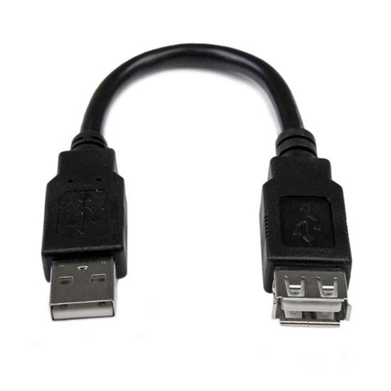 StarTech.com USBEXTAA6IN USB cable USB 2.0 5.98" (0.152 m) USB A Black 1