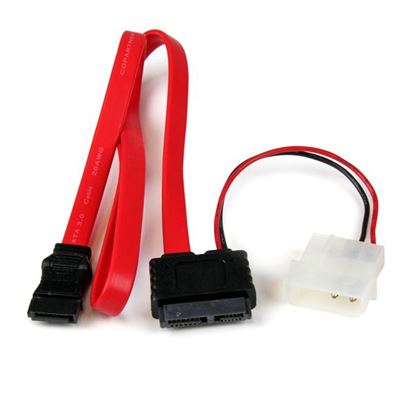 StarTech.com SLSATAF20 SATA cable 20" (0.508 m) SATA 13-pin SATA 7-pin + Molex (4-pin) Red 1