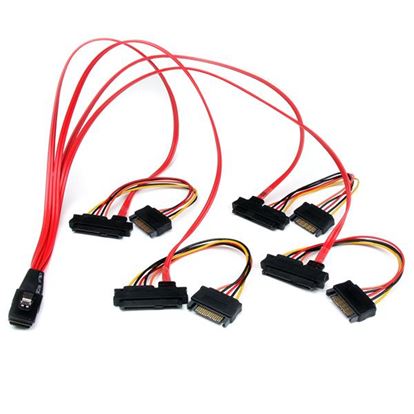 StarTech.com SAS808782P50 Serial Attached SCSI (SAS) cable 19.7" (0.5 m) Black, Red 1