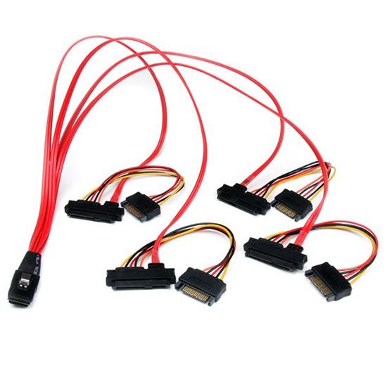 StarTech.com SAS808782P50 Serial Attached SCSI (SAS) cable 19.7" (0.5 m) Black, Red 1