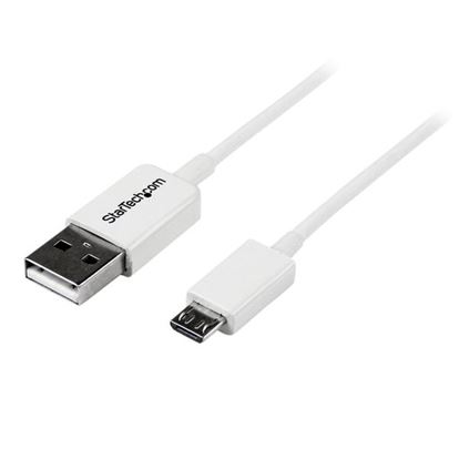 StarTech.com 1m USB 2.0 A/Micro-B m/m USB cable 39.4" (1 m) USB A Micro-USB B White 1
