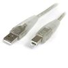 StarTech.com 6 ft. Transparent USB 2.0 Cable A-B M/M USB cable 72" (1.83 m) 1