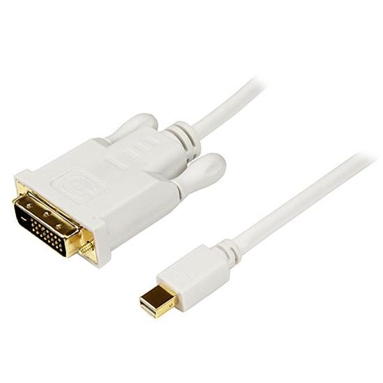 StarTech.com MDP2DVIMM6W video cable adapter 70.9" (1.8 m) mini DisplayPort DVI-D White 1