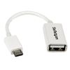 StarTech.com UUSBOTGW USB cable USB 2.0 5" (0.127 m) Micro-USB B USB A White 1