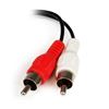 StarTech.com 0.152m 3.5mm - 2xRCA m/f audio cable 5.98" (0.152 m) Black 3