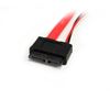 StarTech.com SLSATAF12 SATA cable 12" (0.304 m) SATA 13-pin SATA 7-pin + Molex (4-pin) Red 2