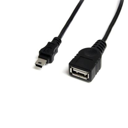 StarTech.com USBMUSBFM1 USB cable 11.8" (0.3 m) USB A Mini-USB B Black 1