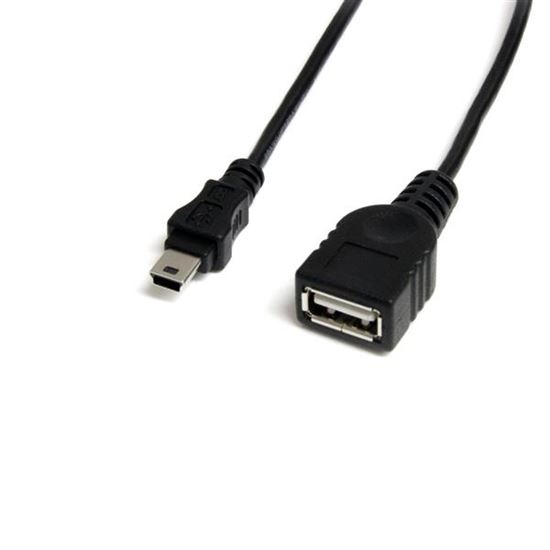 StarTech.com USBMUSBFM1 USB cable 11.8" (0.3 m) USB A Mini-USB B Black 1