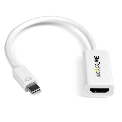 StarTech.com MDP2HD4KSW video cable adapter 5.91" (0.15 m) Mini DisplayPort HDMI White 1