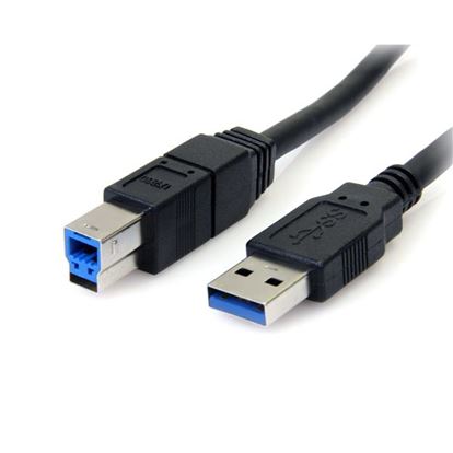 StarTech.com USB3SAB6BK USB cable USB 3.2 Gen 1 (3.1 Gen 1) 70.9" (1.8 m) USB A USB B Black 1